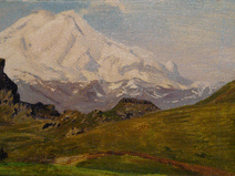 Основное изображение - Дубовской Николай Никанорович (1859-1918) - Эльбрус. Этюд из путешествия по Военно-Осетинской дороге